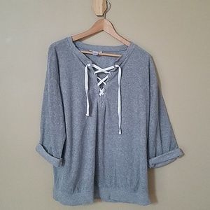Motherhood Maternity Lace Up Sweatshirt
